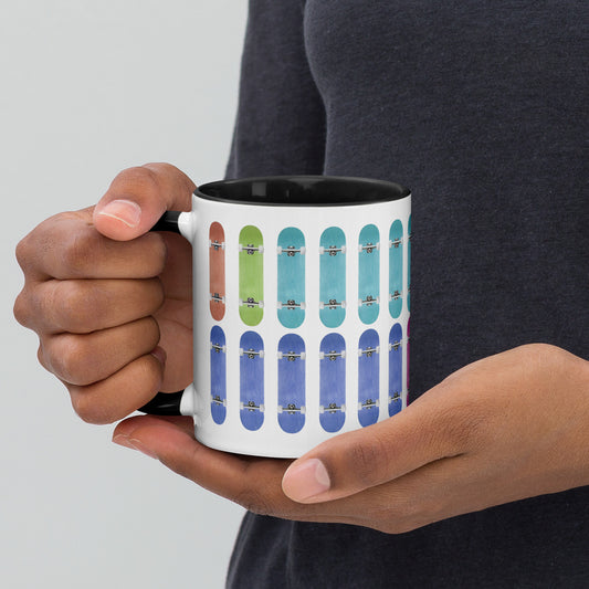 Skateboard Mug with Color Inside