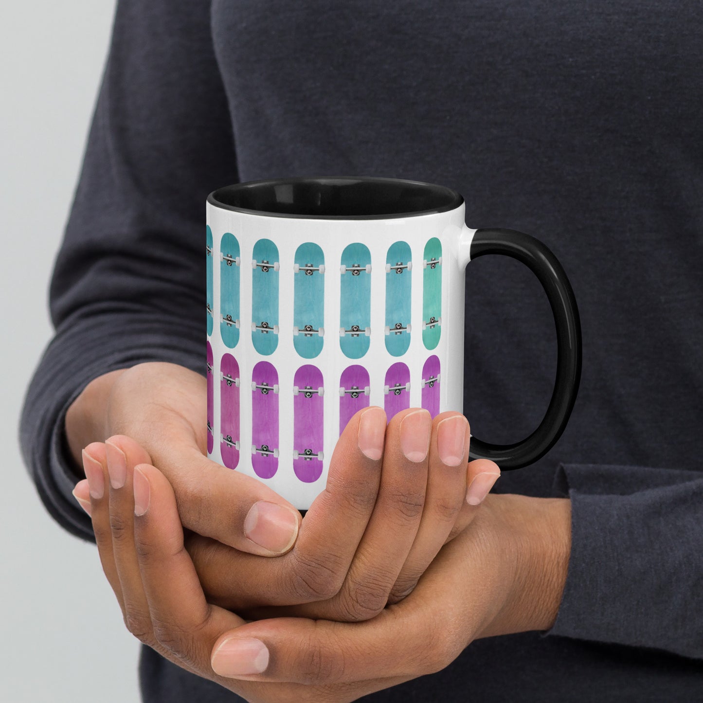 Skateboard Mug with Color Inside