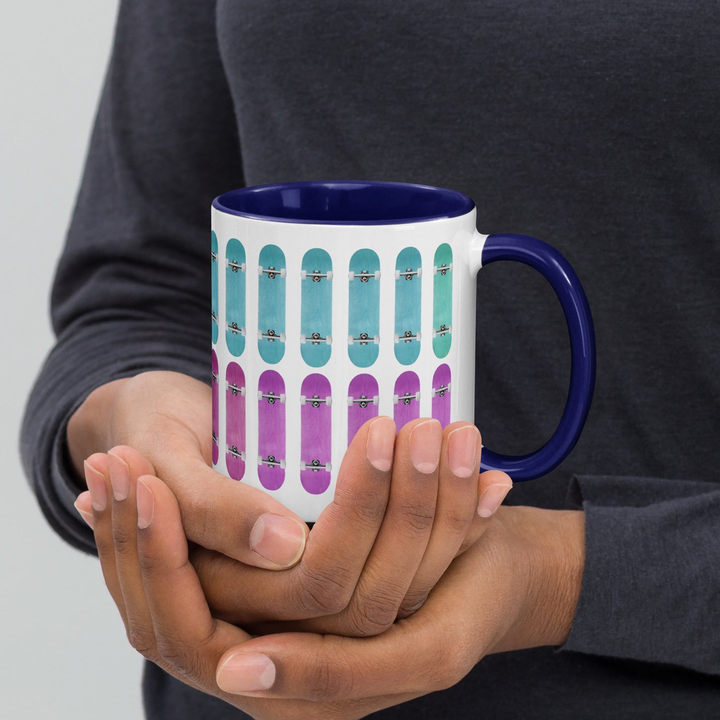 Skateboard Mug with Color Inside