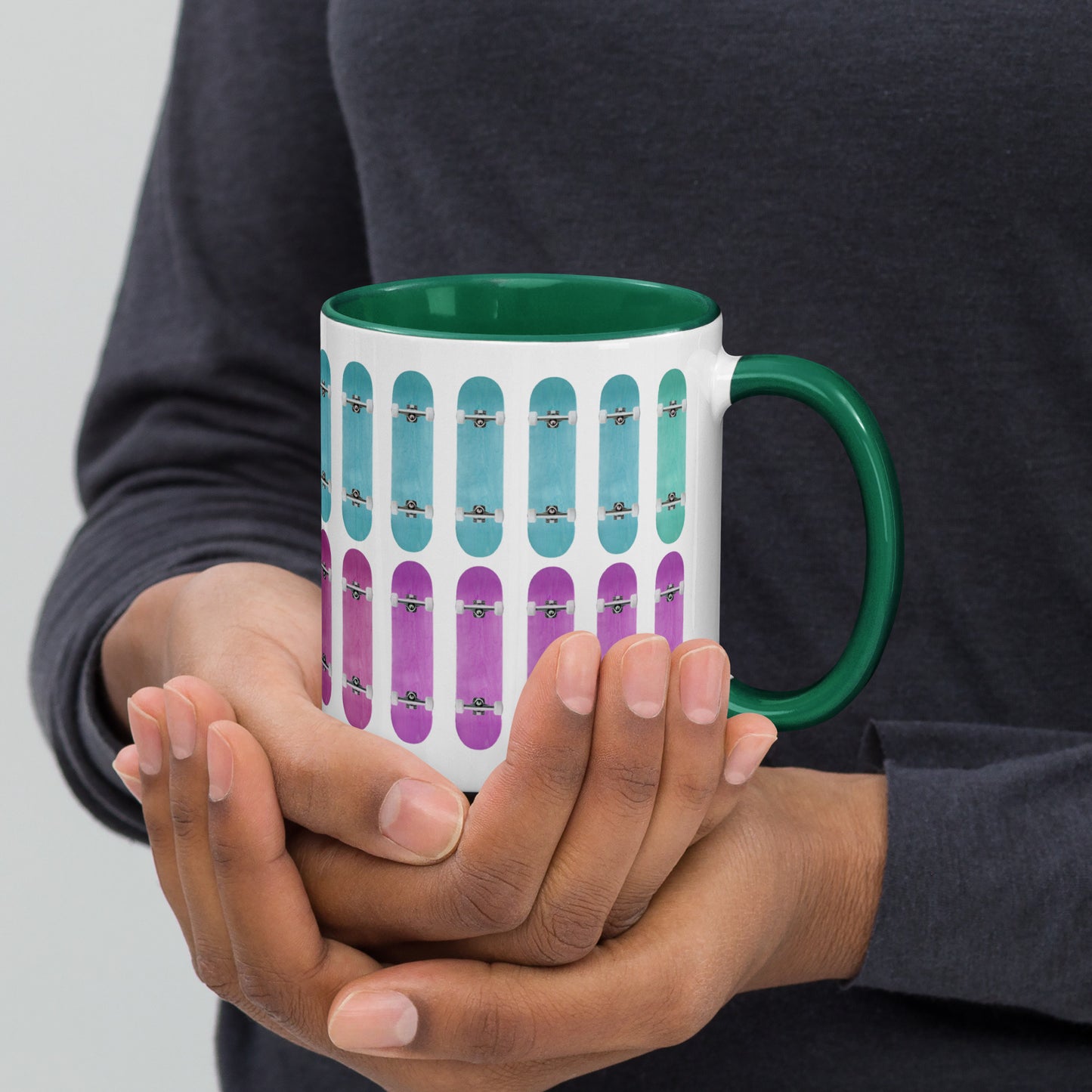 Skateboard Mug with Color Inside