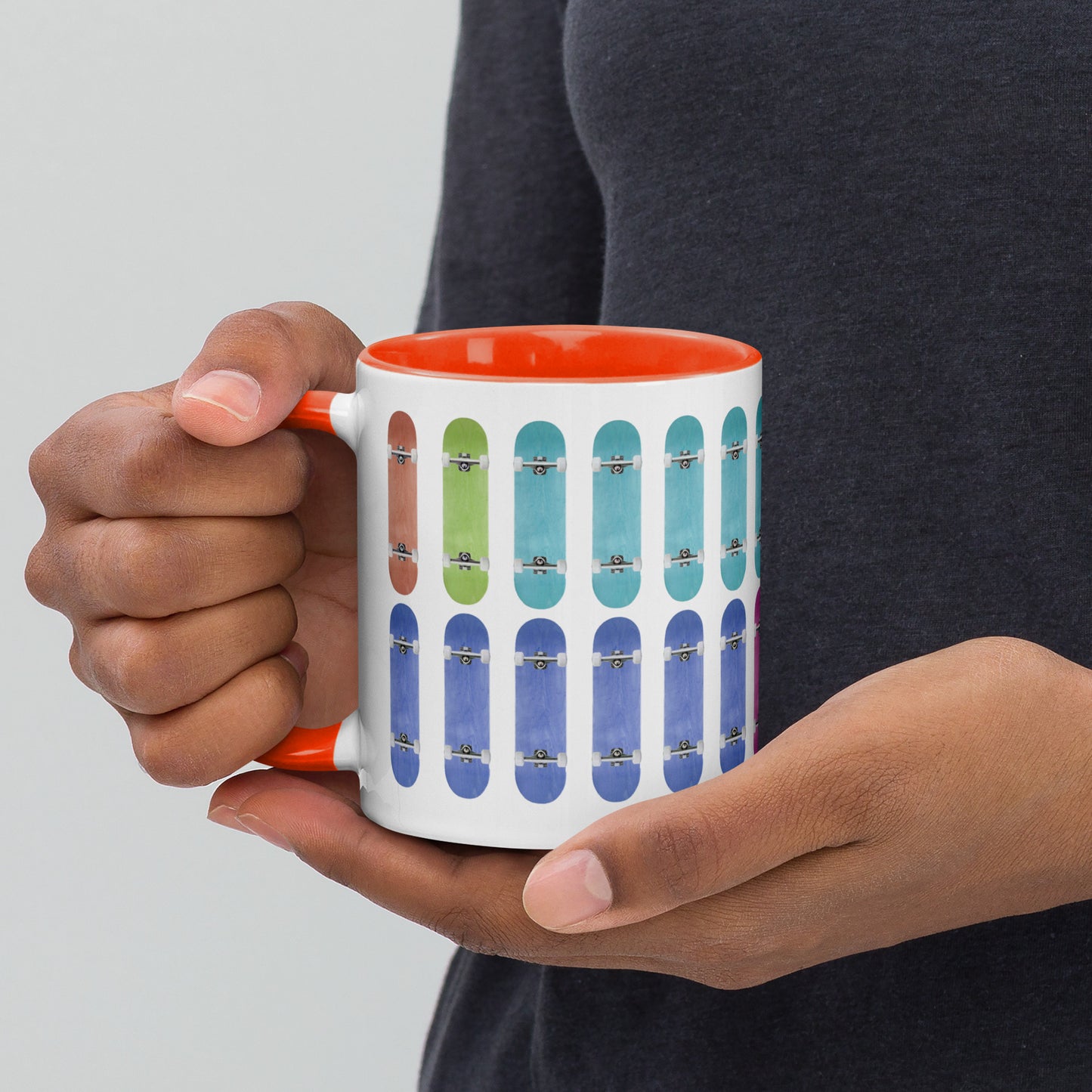 Skateboard Mug with Color Inside